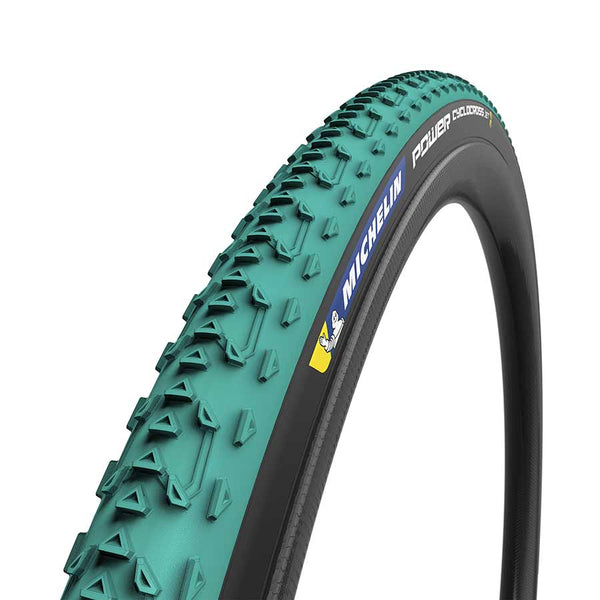 Michelin, Power Cyclocross Jet, Tire, 700x33C, Folding, Tubeless Ready, GreenCompound, Bead2Bead Protek, 3x120TPI, Green