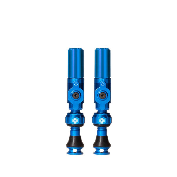 Small, Tubeless Valve, Presta, 30mm, Blue, Pair