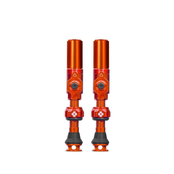 Medium, Tubeless Valve, Presta, 35mm, Orange, Pair