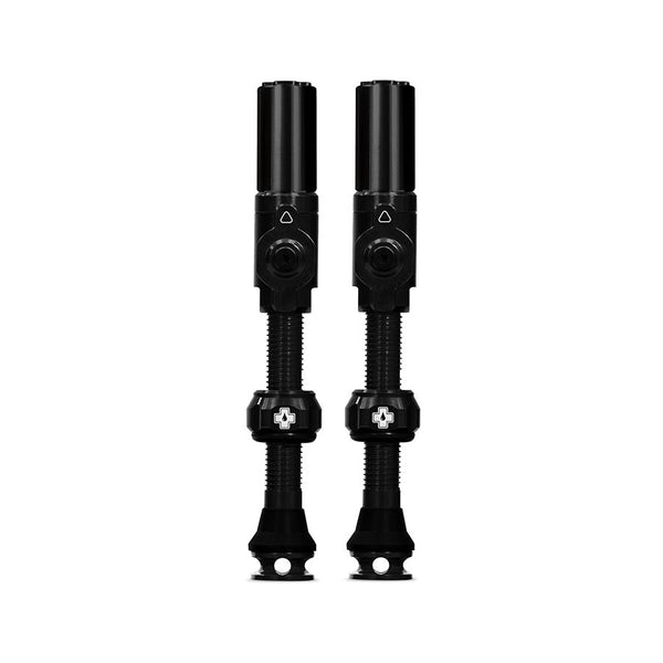 Large, Tubeless Valve, Presta, 45mm, Black, Pair