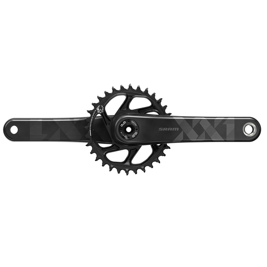 11/12, Spindle: 28.99mm, BCD: Direct Mount SRAM 3 Bolt, 30, DUB, 170mm, Black, Fat Bike 5''