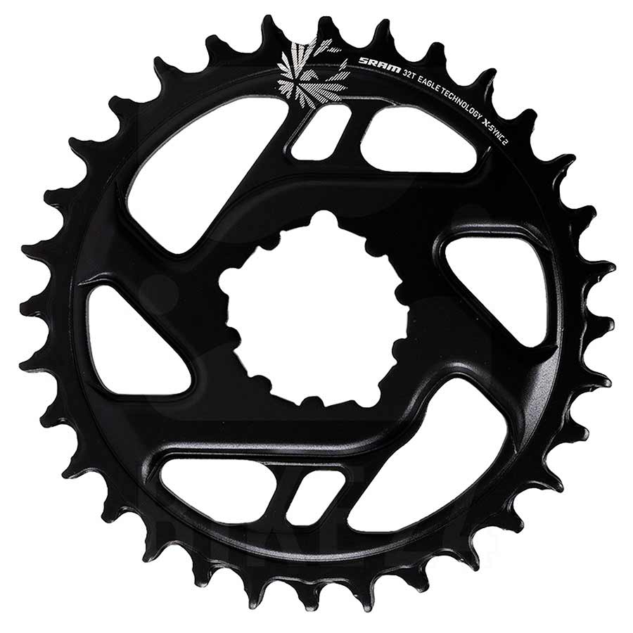 30T Chainring, 12sp, BCD: Direct Mount, 6mm offset, Aluminum, Black