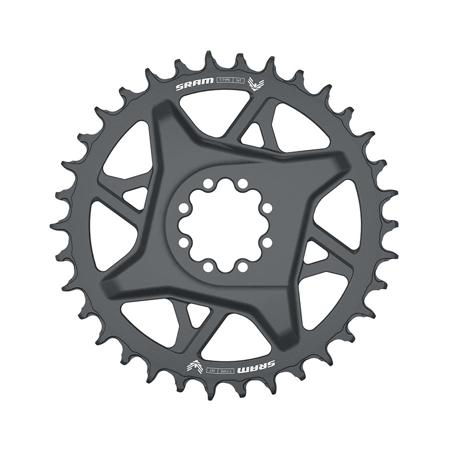 34, Speed: 12, BCD: Direct Mount SRAM 8 Bolt, Aluminum, Grey