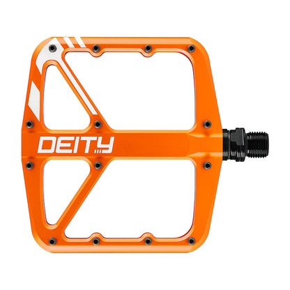 Deity, SuperVillain, Platform Pedals, Body: Aluminum, Spindle: Cr-Mo, 9/16'', Black, Pair