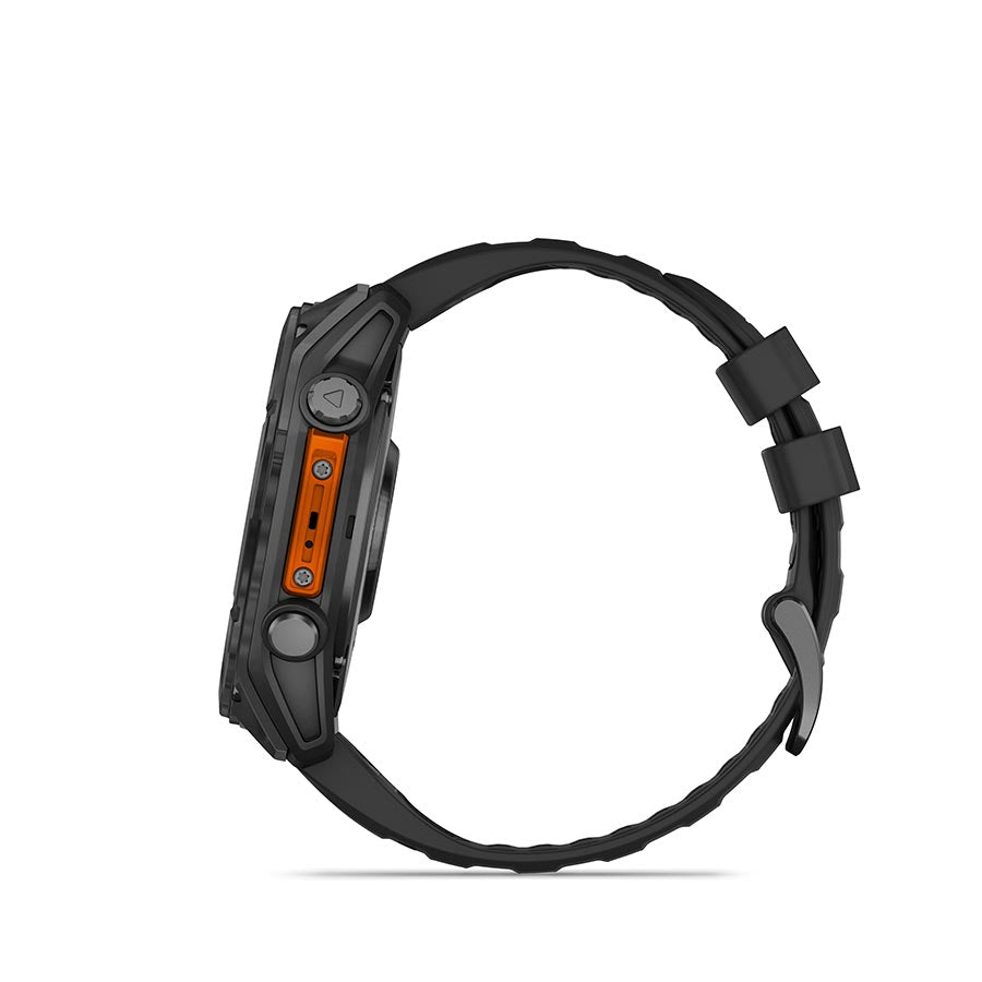 Garmin, fenix 8 AMOLED 51mm, Watch, Watch Color: Slate Grey, Wristband: Black - Silicone