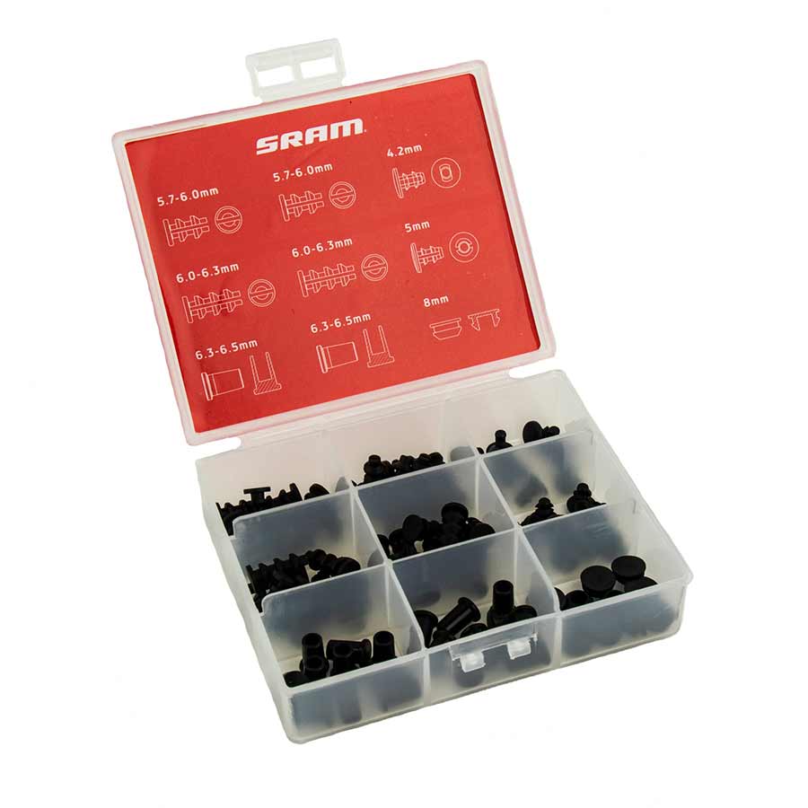 SRAM, Frame Plug Tackle Box, 4.2mm x 10, 5mm x 10, 5.7-6mm x 20, 6.0-6.3mm x 20, 6.3-6.5mm x 20, 8mm x 10