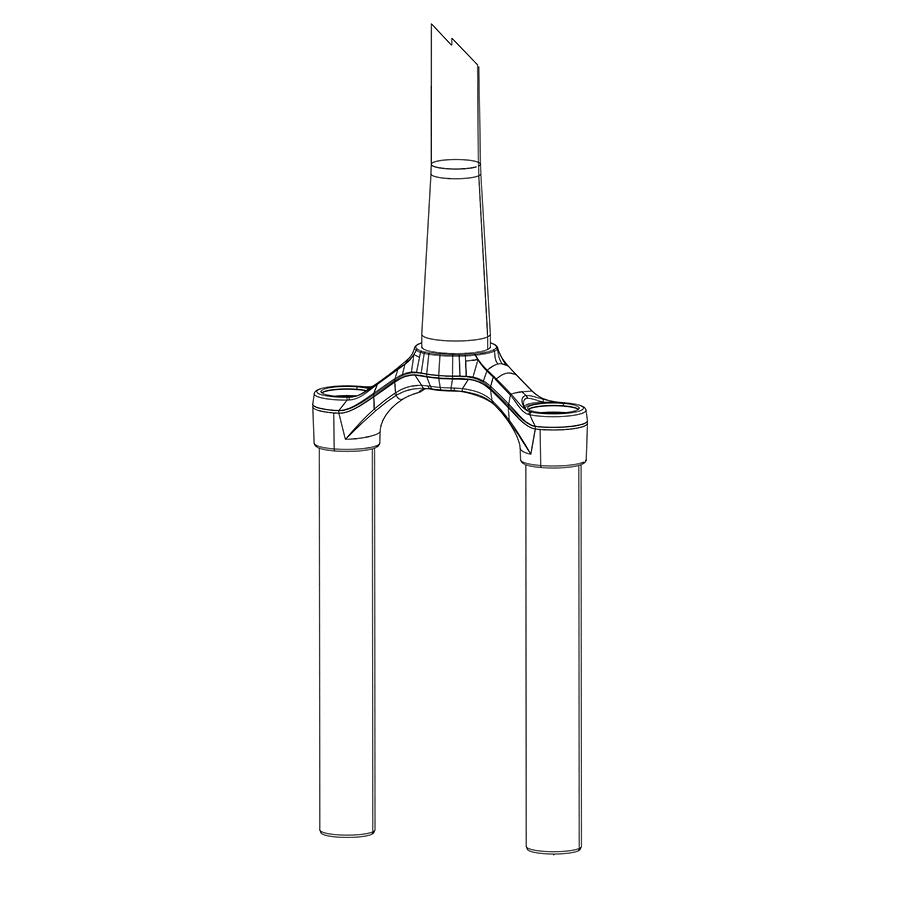 Reba A7 CSU, SOLO AIR 27 120mm MAX ALUMINUM TAPER DIFFUSION BLACK (NO GRADIENTS) - REBA A7 120mm (2018+)