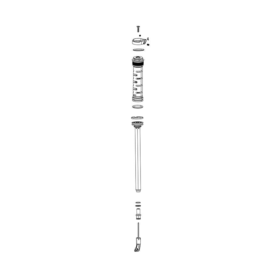 Fork Damper Assembly - Remote 10mm (2013+ Pushloc, Oneloc, Twistloc) Moco RL (.8mm) 130-150mm (Right Side Internals)- (Boost Only)Sektor Silver  A2 (2017+)/Recon RL A1-A2 (2018+), 11.4018.104.036